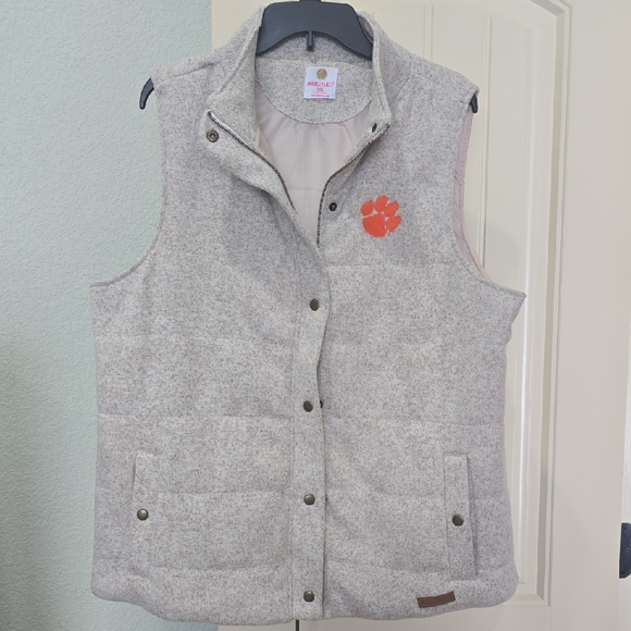 Marleylilly Jackets & Blazers - Vest With Orange Paw
